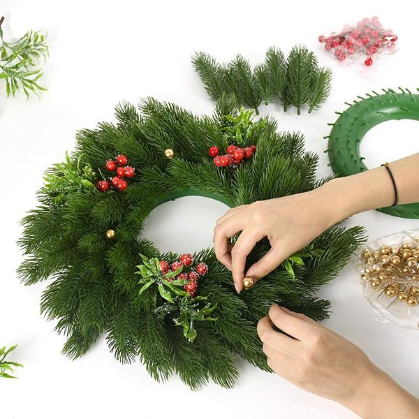 decorative flowers & wreaths diy christmas wreath holder artificial pine needle plastic green garland wedding year home door hanging decorat
decorative flowers & wreaths diy christmas wreath holder artificial pine needle plastic green garland wedding year home door hanging decorat