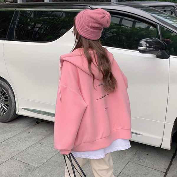 women's jackets pink salt coat for women autumn and winter wild loose korean style long sleeve zipper velvet padded hooded sweatshirt f, Black;brown
women's jackets pink salt coat for women autumn and winter wild loose korean style long sleeve zipper velvet padded hooded sweatshirt f, Black;brown