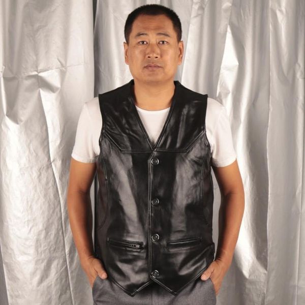 men's vests black genuine leather male casual cowhide waistcoat jacket tank moto biker vest high quality, Black;white
men's vests black genuine leather male casual cowhide waistcoat jacket tank moto biker vest high quality, Black;white