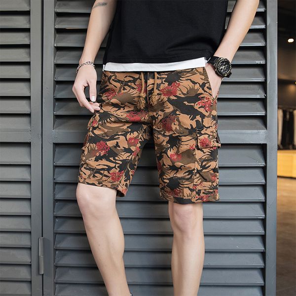 men's pants casual 5-point pattern fashion brand overalls summer street trend versatile shorts men, Black
men's pants casual 5-point pattern fashion brand overalls summer street trend versatile shorts men, Black