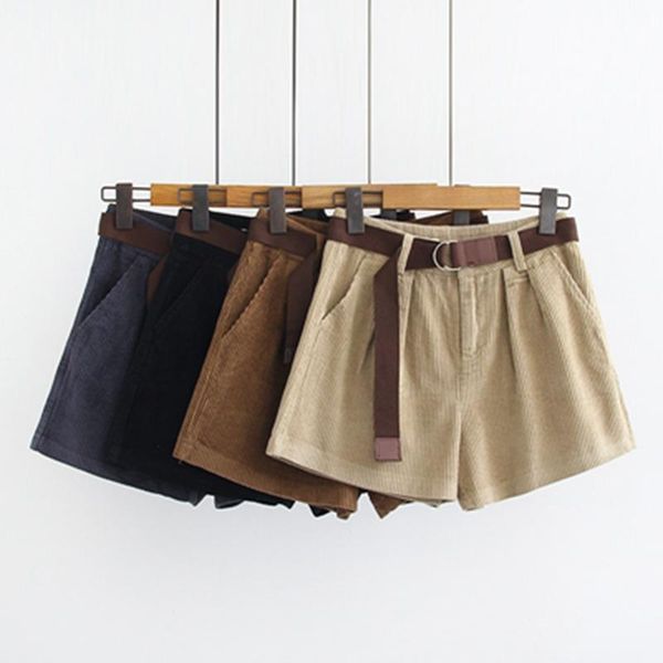 women's shorts wynne gadis autumn winter female sashes mid wasit solid color loose vintage corduroy wide leg calcoes for women, White;black
women's shorts wynne gadis autumn winter female sashes mid wasit solid color loose vintage corduroy wide leg calcoes for women, White;black
