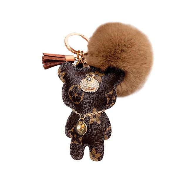 keychains trendy bear leather keychain pendant car key chain men's and women's couple bags, Silver
keychains trendy bear leather keychain pendant car key chain men's and women's couple bags, Silver