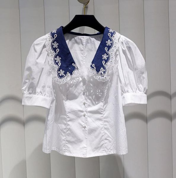 women's blouses & shirts women shirt 2021 spring and summer french style puff sleeve lace, White
women's blouses & shirts women shirt 2021 spring and summer french style puff sleeve lace, White