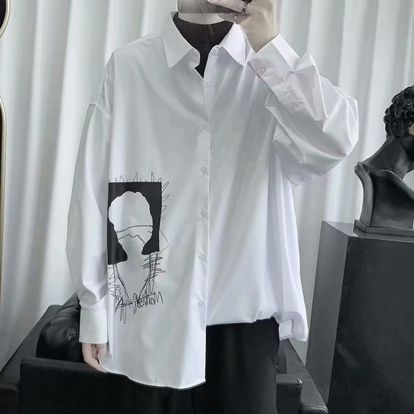 men's casual shirts shirtshirt men's korean fashion cool long sleeve shirt loose casual coat 9x2t, White;black
men's casual shirts shirtshirt men's korean fashion cool long sleeve shirt loose casual coat 9x2t, White;black