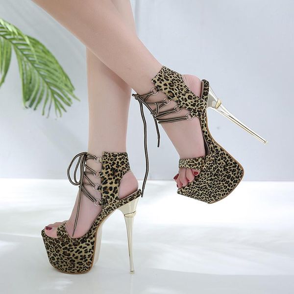 leopard pattern comfortable high-heeled sandals dancing party night club summer shoes woman 17cm, Black
leopard pattern comfortable high-heeled sandals dancing party night club summer shoes woman 17cm, Black