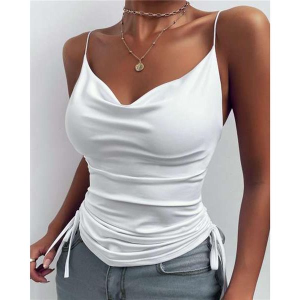 women's tanks & camis satin white camisole women v-neck side drawstring sleeveless fashion lady elegant summer 2021 crop top
women's tanks & camis satin white camisole women v-neck side drawstring sleeveless fashion lady elegant summer 2021 crop top