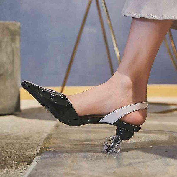 sandals genuine leather female solid slip on mixed color sandals women office lady mature shoes woman, Black
sandals genuine leather female solid slip on mixed color sandals women office lady mature shoes woman, Black
