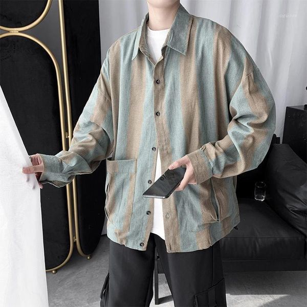 spring summer cotton linen shirt men's fashion casual men streetwear korean loose long sleeve shirts mens striped, White;black
spring summer cotton linen shirt men's fashion casual men streetwear korean loose long sleeve shirts mens striped, White;black