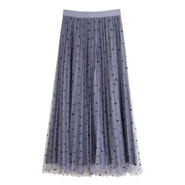 skirts 2021 autumn arrival 5 colors available reversible long dot printed mesh splicing velvet pleated skirt, Black
skirts 2021 autumn arrival 5 colors available reversible long dot printed mesh splicing velvet pleated skirt, Black