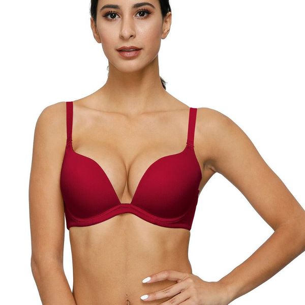 bras vgplay red unlined women bra convertible adjusted-straps lingerie plunge solid underwire for, Red;black
bras vgplay red unlined women bra convertible adjusted-straps lingerie plunge solid underwire for, Red;black