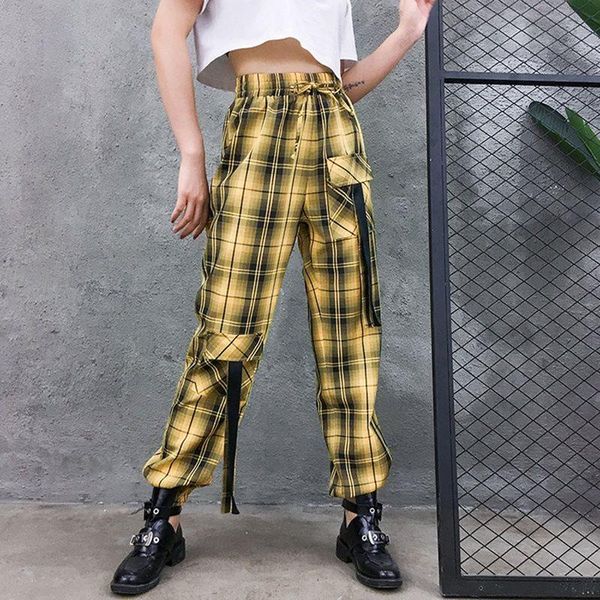 women's pants & capris summer cargo women plaid print hipster streetwear hip hop pockets trousers elastic high waist girl school casual, Black;white
women's pants & capris summer cargo women plaid print hipster streetwear hip hop pockets trousers elastic high waist girl school casual, Black;white
