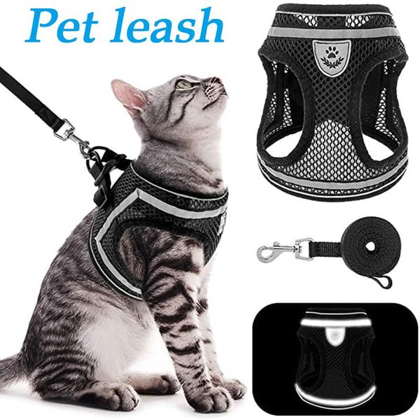 cat costumes adjustable breathable pet harness with leash vest soft kitten reflective design for walking escape proof hk3
cat costumes adjustable breathable pet harness with leash vest soft kitten reflective design for walking escape proof hk3