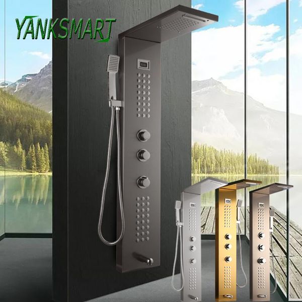 bathroom shower column faucet temperature display panel body massage system jets bathtub wall mounted mixer tap sets
bathroom shower column faucet temperature display panel body massage system jets bathtub wall mounted mixer tap sets
