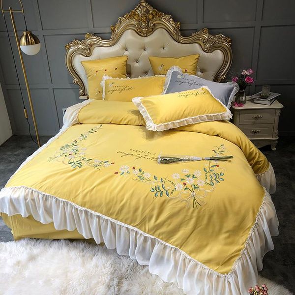 bedding sets yellow white pink gray washed silk cotton flowers embroidery princess set duvet cover bed sheet pillowcases fitted
bedding sets yellow white pink gray washed silk cotton flowers embroidery princess set duvet cover bed sheet pillowcases fitted