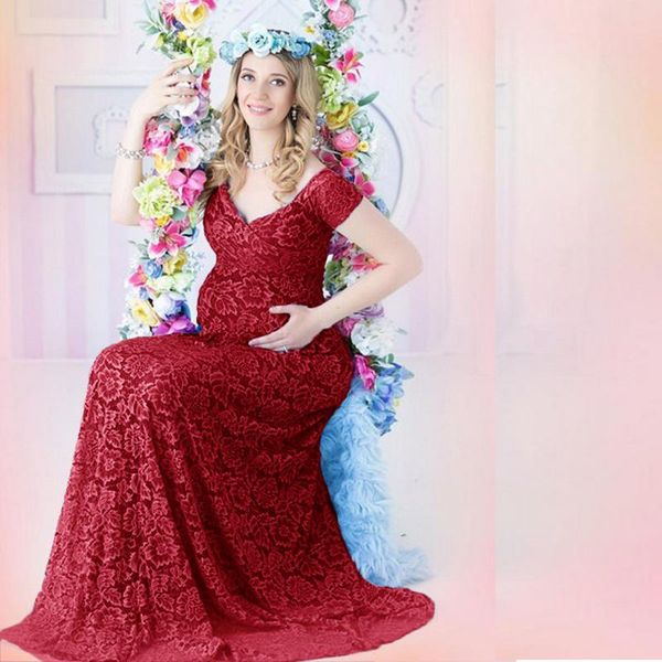 maternity dresses fashion lace dress for po shoot maxi gown long sleeves stitching fancy women pography props, White
maternity dresses fashion lace dress for po shoot maxi gown long sleeves stitching fancy women pography props, White