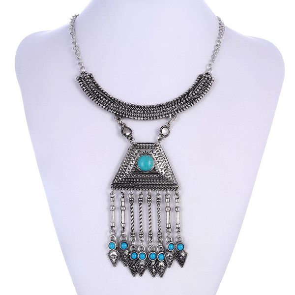 bohemian design fashion necklaces for women vintage spike tassel collares statement necklaces & pendants, Silver
bohemian design fashion necklaces for women vintage spike tassel collares statement necklaces & pendants, Silver