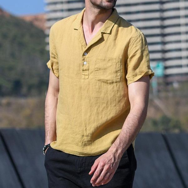 men's casual shirts spring summer cotton linen shirt for man turn-down collar baggy solid color short sleeve beach top, White;black
men's casual shirts spring summer cotton linen shirt for man turn-down collar baggy solid color short sleeve beach top, White;black