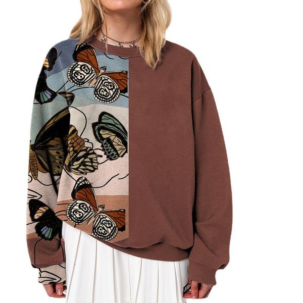women hoodie dark red contrast butterfly graphic sweatshirts fashion streetwear pullover 2021 autumn new japanese harajuku clothes, Black
women hoodie dark red contrast butterfly graphic sweatshirts fashion streetwear pullover 2021 autumn new japanese harajuku clothes, Black
