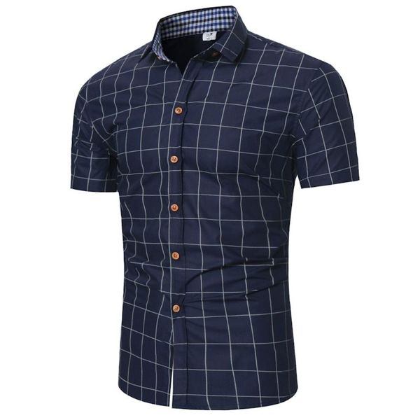 fashion men plaid shirt slim fit men's pliad blouse business casual short-sleeved shirt#y4 shirts, White;black
fashion men plaid shirt slim fit men's pliad blouse business casual short-sleeved shirt#y4 shirts, White;black