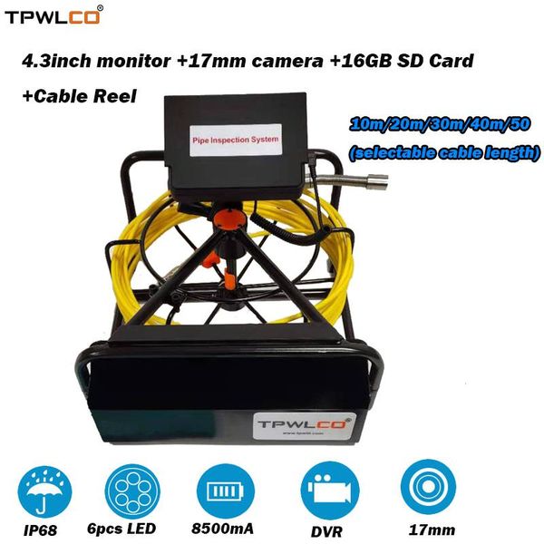 cameras 17mm waterproof sewer 4.3inch drain video inspection snake system 16gb sd card with dvr 10-50m cable
cameras 17mm waterproof sewer 4.3inch drain video inspection snake system 16gb sd card with dvr 10-50m cable
