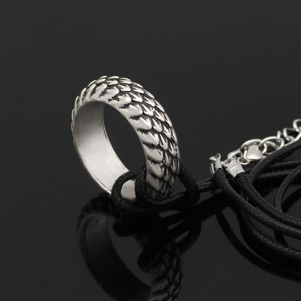 nordic mythology viking celtic dragon scale ring necklace long trendsetter lovers ring jewelry, Silver
nordic mythology viking celtic dragon scale ring necklace long trendsetter lovers ring jewelry, Silver