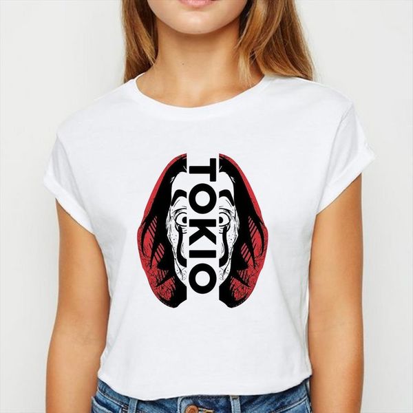 style la casa de papel women t shirts tokio ulzzang spring summer harajuku oversize clothing round neck, White
style la casa de papel women t shirts tokio ulzzang spring summer harajuku oversize clothing round neck, White