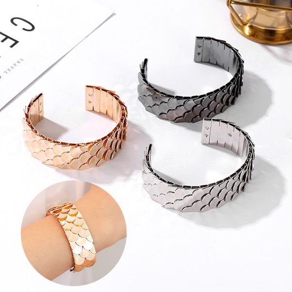 bangle fish scales opening &bracelet for women stainless steel bracelet argent interchangeable wedding, Black
bangle fish scales opening &bracelet for women stainless steel bracelet argent interchangeable wedding, Black