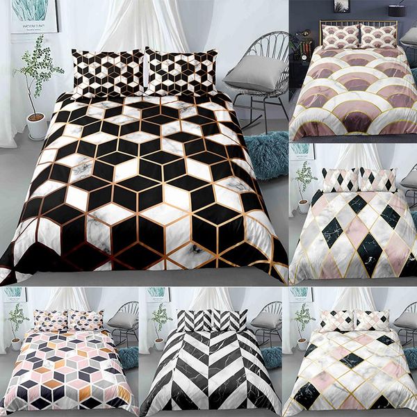 bedding sets 2/3pcs fashion marble set european lines geometric pattern duvet cover with pillowcase white black home living comforter
bedding sets 2/3pcs fashion marble set european lines geometric pattern duvet cover with pillowcase white black home living comforter