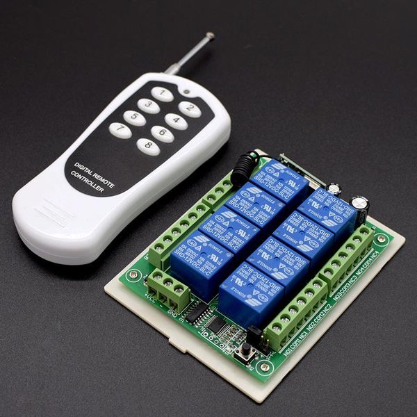 remote controlers dc 24v 12v 8ch channel rf wireless control switch & system receiver + transmitter relay 433mhz
remote controlers dc 24v 12v 8ch channel rf wireless control switch & system receiver + transmitter relay 433mhz
