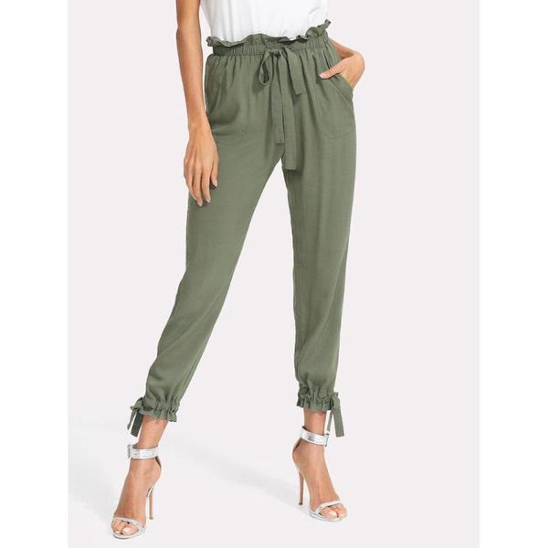 women's pants & capris 2021 elegant women harem female solid lace up pockets high waist trousers ladies elastic pencil, Black;white
women's pants & capris 2021 elegant women harem female solid lace up pockets high waist trousers ladies elastic pencil, Black;white