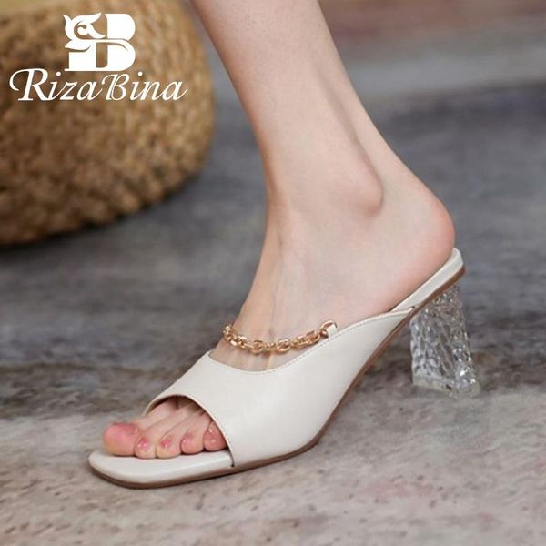 slippers rizabina size 31-43 women real leather sandals shoes open toe clear high heels chains fashion ins style daily ladies footwear, Black
slippers rizabina size 31-43 women real leather sandals shoes open toe clear high heels chains fashion ins style daily ladies footwear, Black