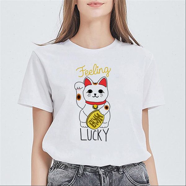 women cute kawaii japacese lucky cat printed summer t shirts harajuku maneki neko graphic tees femme streetwear, White
women cute kawaii japacese lucky cat printed summer t shirts harajuku maneki neko graphic tees femme streetwear, White