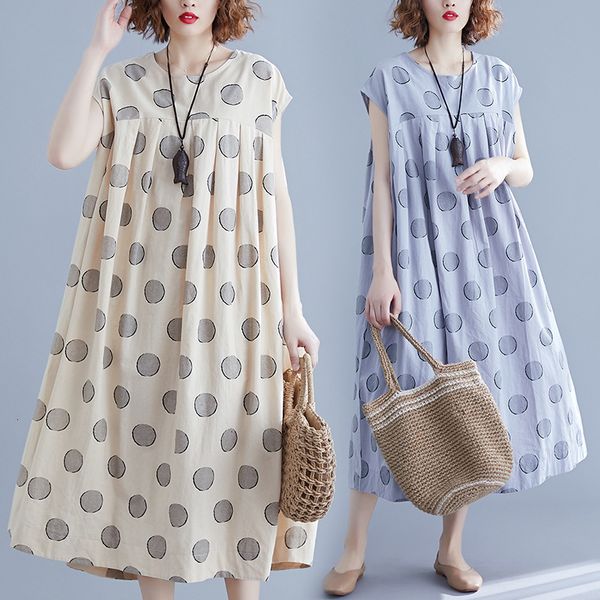 Women's summer 2021 Korean style polka dot print mid-length dress short sleeve big swing, Black;gray
Women's summer 2021 Korean style polka dot print mid-length dress short sleeve big swing, Black;gray