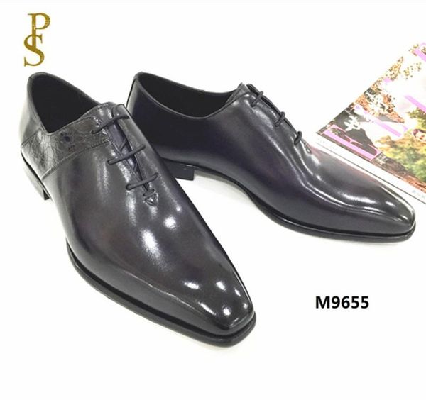 dress shoes imported cowhide leather with genuine outsole for men and, Black