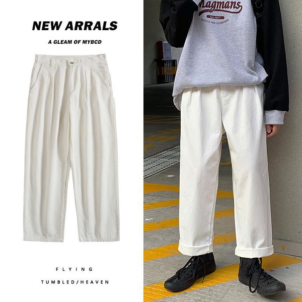 men's pants cotton blue/khaki/white casual fashion wide leg men streetwear loose hip hop straight mens trousers, Black
men's pants cotton blue/khaki/white casual fashion wide leg men streetwear loose hip hop straight mens trousers, Black