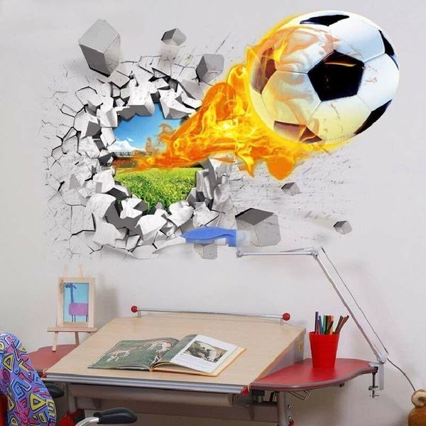 wall stickers 3d football through creative broken hole sports art decal sticker for child room
wall stickers 3d football through creative broken hole sports art decal sticker for child room