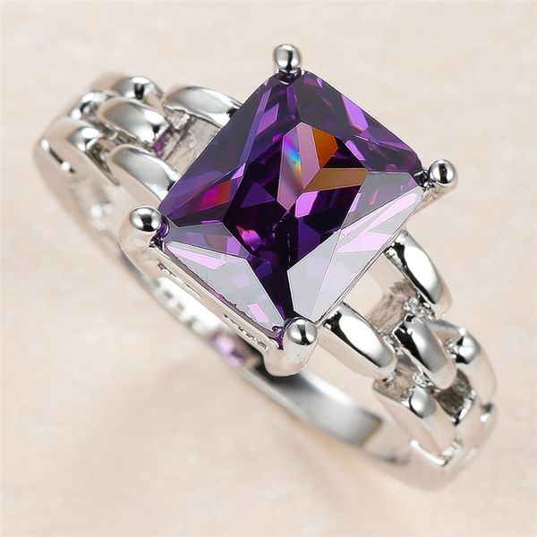 cute female purple crystal stone ring charm silver color wedding rings for women vintage bride square zircon engagement, Slivery;golden
cute female purple crystal stone ring charm silver color wedding rings for women vintage bride square zircon engagement, Slivery;golden