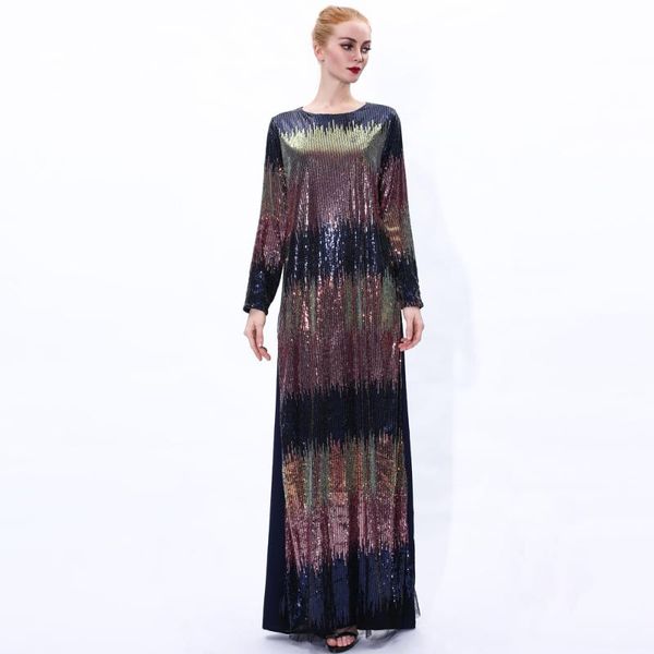 casual dresses spring women long sleeve o neck rainbow gradient sequin maxi dress under abaya for eid mubarak dubai turkey muslim hijab, Black;gray
casual dresses spring women long sleeve o neck rainbow gradient sequin maxi dress under abaya for eid mubarak dubai turkey muslim hijab, Black;gray