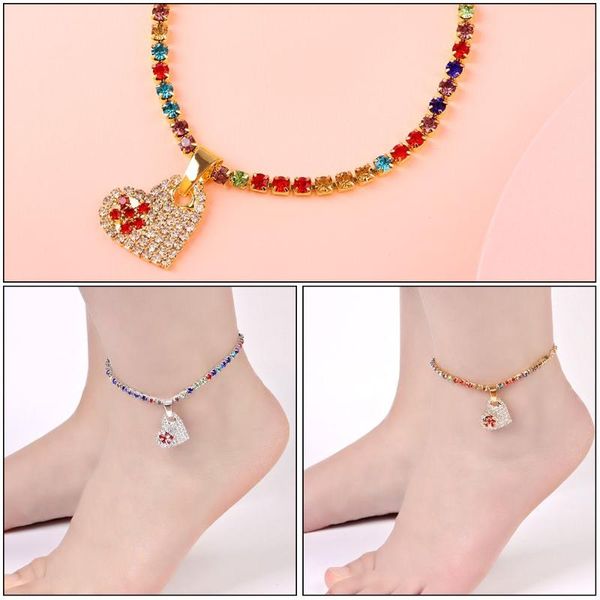 anklets fashion colorful rhinestone heart anklet selling beach foot chain bracelet creative simple for women, Red;blue
anklets fashion colorful rhinestone heart anklet selling beach foot chain bracelet creative simple for women, Red;blue