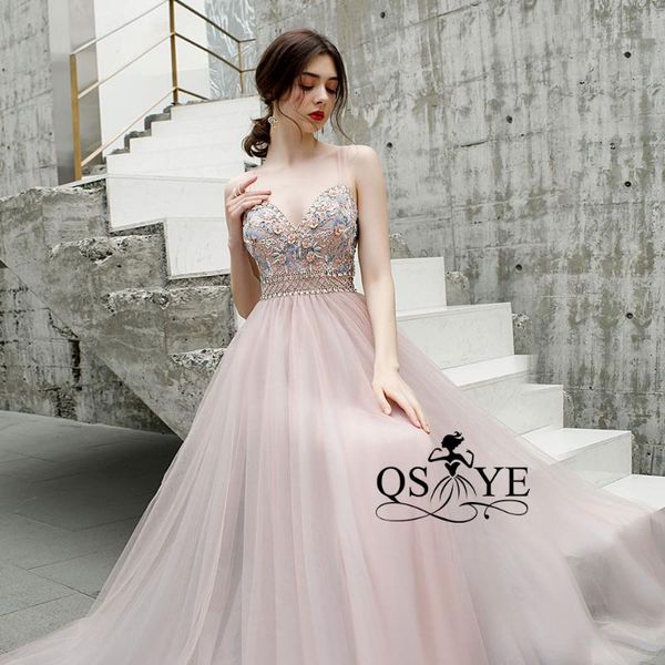 party dresses long blush pink prom tulle spaghetti straps evening gown beading floor length formal dress, White;black
party dresses long blush pink prom tulle spaghetti straps evening gown beading floor length formal dress, White;black