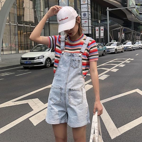 women's shorts coigarsam denim loose slim reduction age lovely straps women blue 6979, White;black
women's shorts coigarsam denim loose slim reduction age lovely straps women blue 6979, White;black