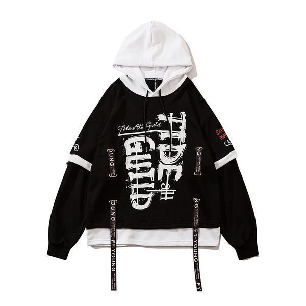 men's hoodies & sweatshirts erenejian hi street printed hip hop with hood fashion streetwear pullover fake 2 pieces painted, Black
men's hoodies & sweatshirts erenejian hi street printed hip hop with hood fashion streetwear pullover fake 2 pieces painted, Black