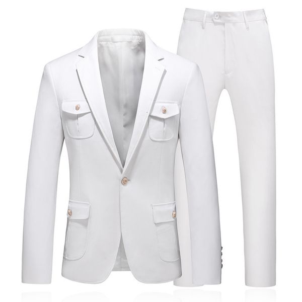 & men's suits blazers quality 3d drawing 2-piece performance suit wedding dress, White;black
& men's suits blazers quality 3d drawing 2-piece performance suit wedding dress, White;black