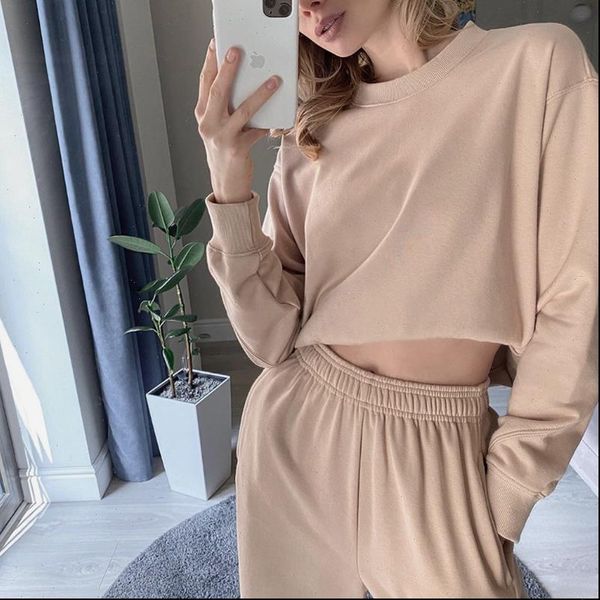 autumn casual set green women tracksuits long sleeve shirt loose and pants bottom home two piece sets khaki sweatpants, Gray
autumn casual set green women tracksuits long sleeve shirt loose and pants bottom home two piece sets khaki sweatpants, Gray
