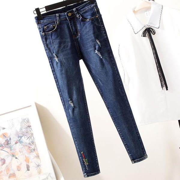 women's jeans large size spring and autumn female 2021 loaded korean version of the thin elastic denim 9 pants8930, Blue
women's jeans large size spring and autumn female 2021 loaded korean version of the thin elastic denim 9 pants8930, Blue