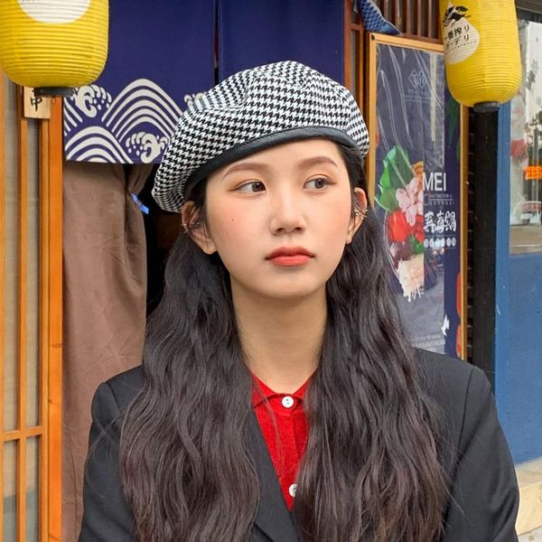 berets foux beret hats women autumn winter flatplover plaid pu edge adjustable rope design painter sboy caps brimless korea, Blue;gray
berets foux beret hats women autumn winter flatplover plaid pu edge adjustable rope design painter sboy caps brimless korea, Blue;gray