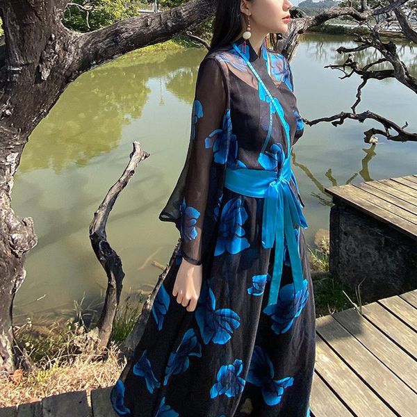 casual dresses qpfjqd ladies three quarter sleeve print floral belt chinese style dress v-neck 2021 summer autumn women cotton linen, Black;gray
casual dresses qpfjqd ladies three quarter sleeve print floral belt chinese style dress v-neck 2021 summer autumn women cotton linen, Black;gray