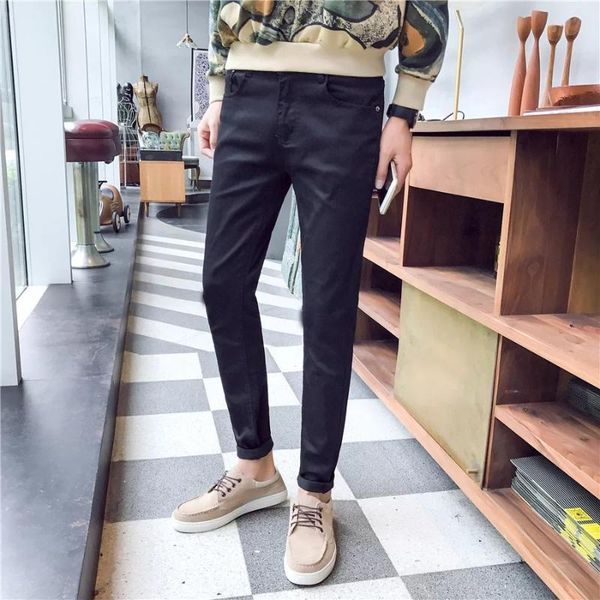 men jeans skinny solid color slim stretch denim pants man teen gashion casual street style men's, Blue
men jeans skinny solid color slim stretch denim pants man teen gashion casual street style men's, Blue