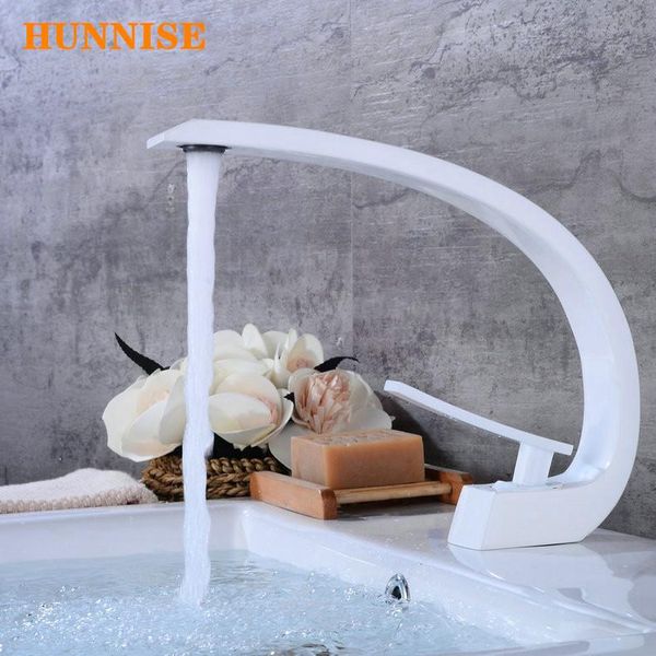 bathroom sink faucets basin water faucet ceramic valve single handle hole bath sink- mixer cold and tap white