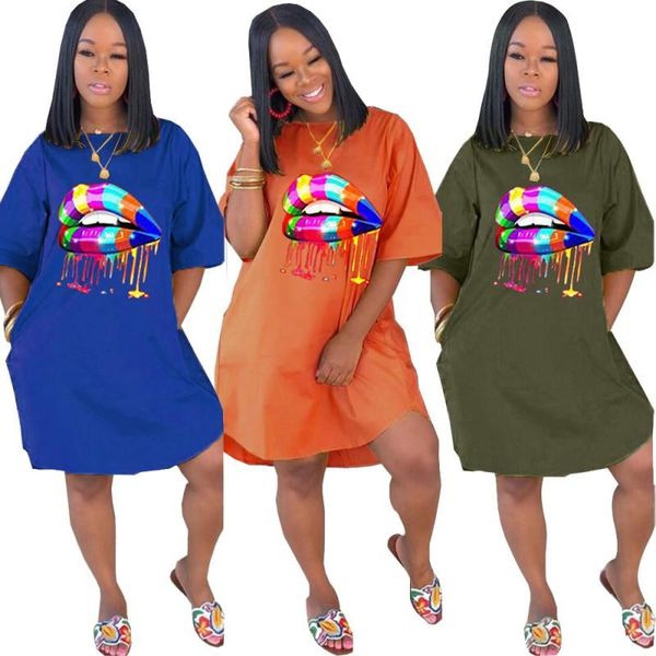 casual dresses 2021 summer neck lip printed women dress round short sleeve t-shirt fashion vestidos plus size white black, Black;gray
casual dresses 2021 summer neck lip printed women dress round short sleeve t-shirt fashion vestidos plus size white black, Black;gray